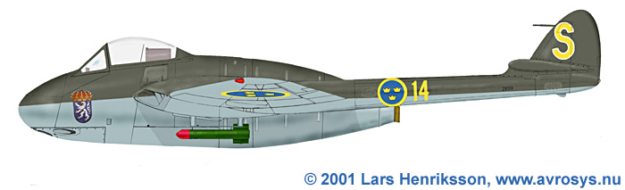 Swedish Airforce Attack Aircraft de Havilland A 28B