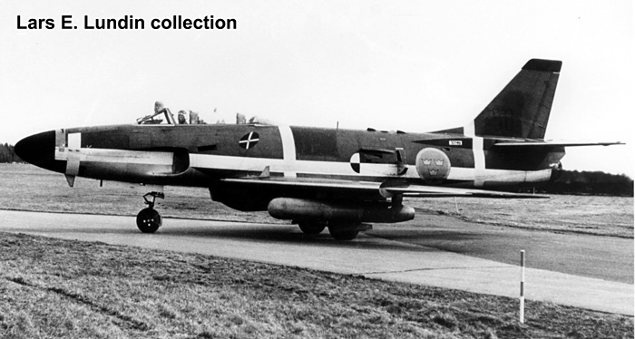 SAAB A 32A Lansen used for testing of ejection seats