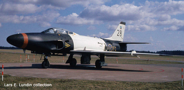 Swedish Air Force Attack Aircraft A 32A - SAAB A 32A Lansen at the Trial Establishment FC