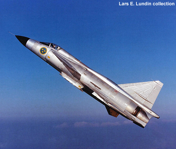 Swedish Air Force Attack Aircraft AJ 37 Viggen. Prototype.