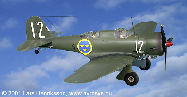 Model of Swedish Air Force Dive Bomber B 5 - Northrop/ASJA 8A-1