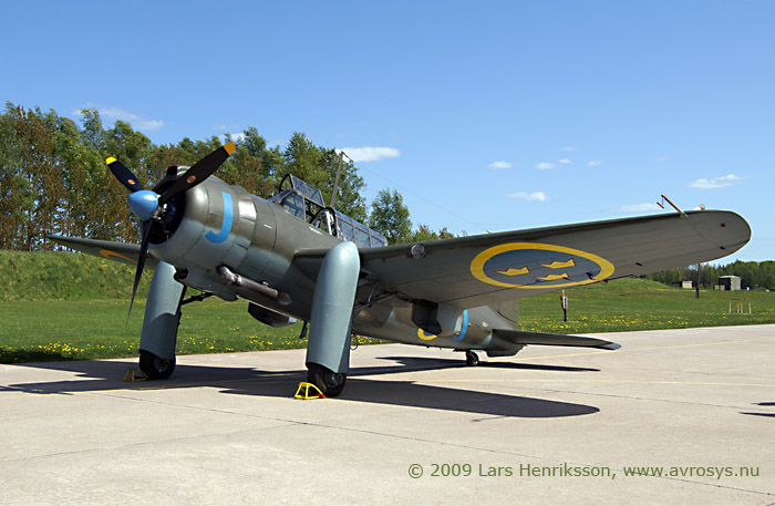 Swedish Air Force Bomber Aircraft SAAB B 17. Photo Lars Henriksson, www.avrosys.nu