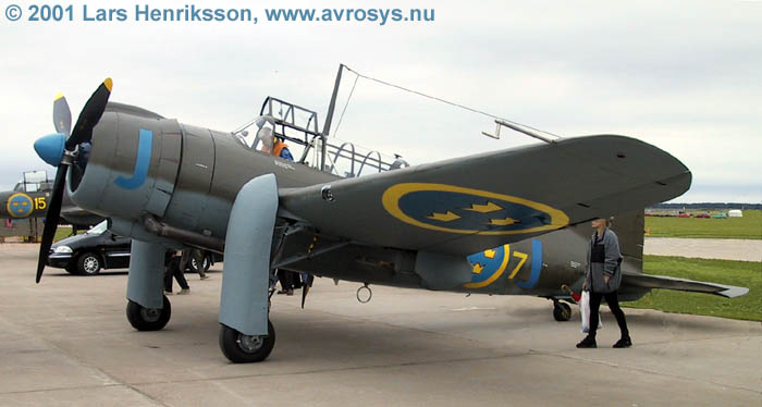 Swedish Air Force Bomber Aircraft SAAB B 17. Photo Lars Henriksson, www.avrosys.nu