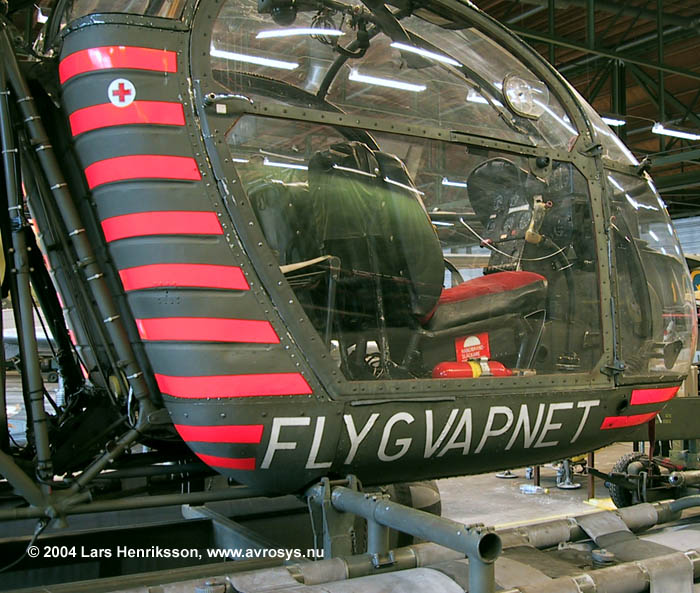 HKP 2 Alouette II  - Helicopter for the Swedish Navy, Army and Air Force.