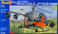 Revell plastic model kit of SE.313 Alouette II, in Sweden military helicopter HKP 2. Scale 1:32.