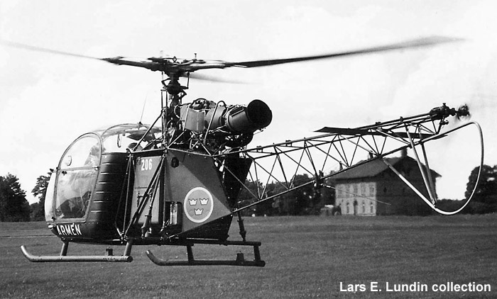 HKP 2 Alouette II  - Helicopter for the Swedish Navy, Army and Air Force.