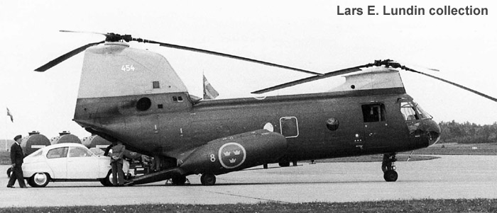 Swedish Air Force Helicopter HKP 4A - Boeing Vertol 107