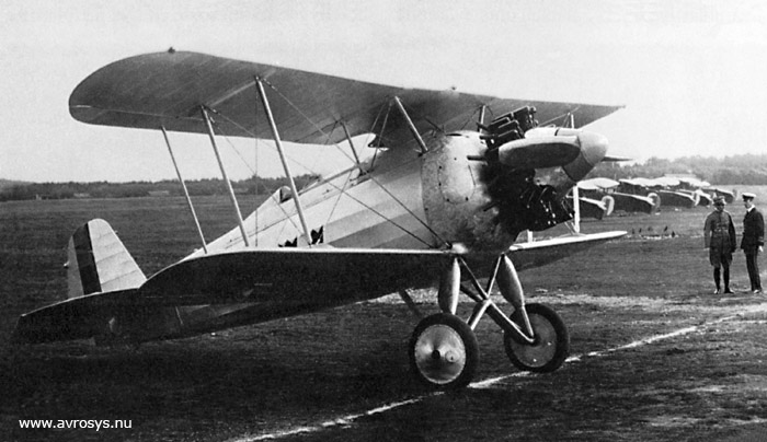 Swedish fighter aircraft J 5 Svenska Aero Jaktfalken at Ljungbyhed