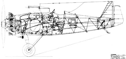 Orginal drawing of Swedish Air Force Fighter Aircraft J 5 Svenska Aero Jaktfalken