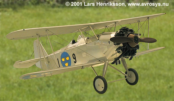 Model of Swedish Air Force Fighter Aircraft J 5 SA Jaktfalken