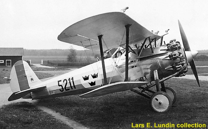 Swedish Air Force Fighter J 7 Bristol Bulldog