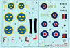 Decals for Airfix model kit of J 26 /North American Mustang P-51 D/K in scale 1:72.