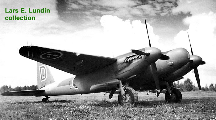 Swedish Air Force Night Fighter Aircraft J 30 de Havilland Mosquito