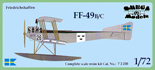 Resin model kit of Swedish Navy Friedrichshafen FF 49 aircraft in scale 1:72