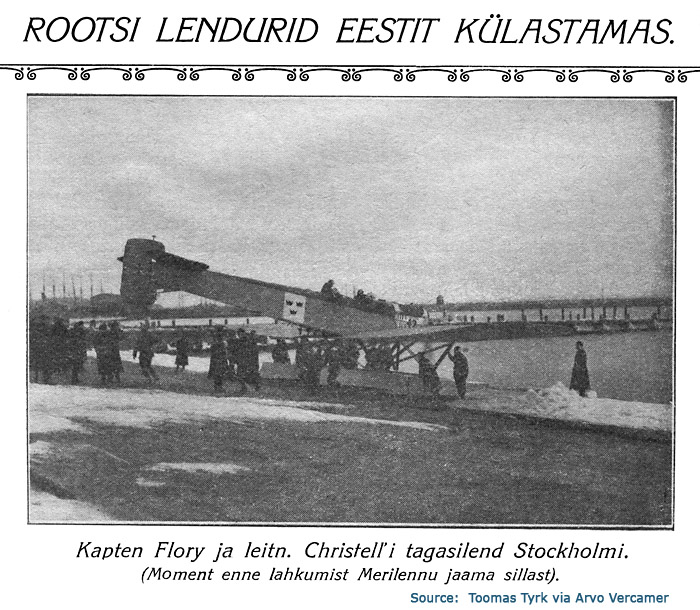 Hansa No. 42 visiting Tallin  on the 29th of March 1925. From the Estoninan magazine "Södur"