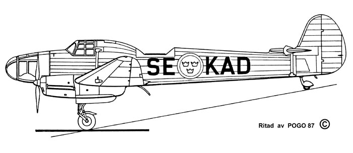 Swedish Photo Mapping Aircraft P 6 Focke-Wulf Fw 58 Weihe