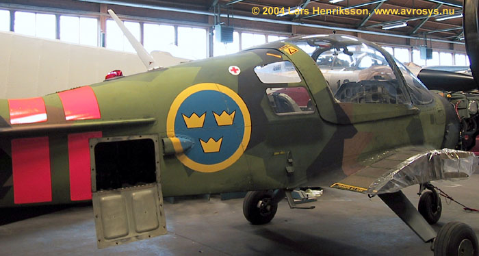 Swedish Army Aircraft FPL 61 Scottish Aviation Bulldog. Photo Lars Henriksson, www.avrosys.nu