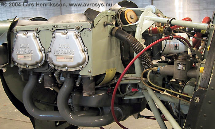 Swedish Army Aircraft FPL 61 Scottish Aviation Bulldog.The Lycoming engine. Photo Lars Henriksson, www.avrosys.nu