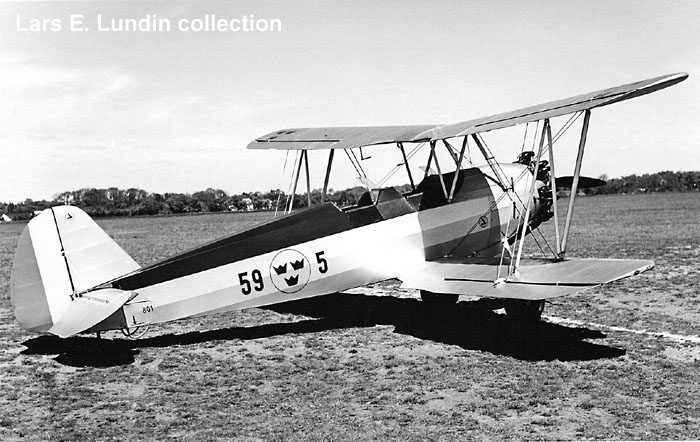 Swedish Air Force Trainer Aircraft Sk 12 Focke-Wulf Fw 44 Stieglitz