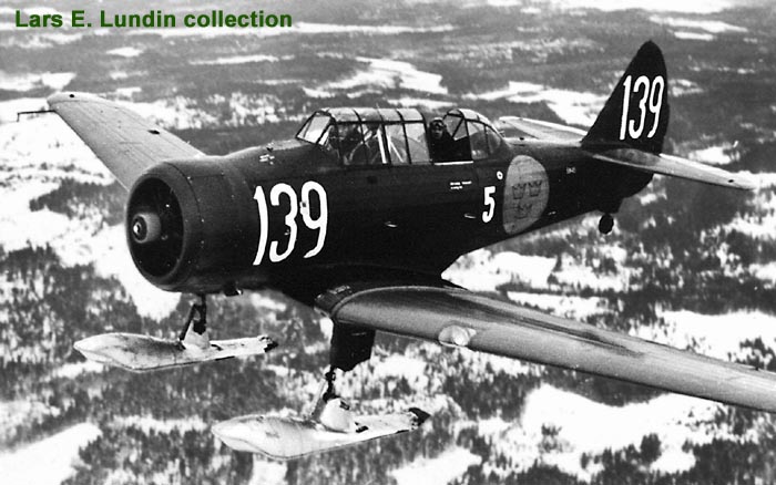 Swedish Air Force Trainer Aircraft Sk 14 North American NA-16-M