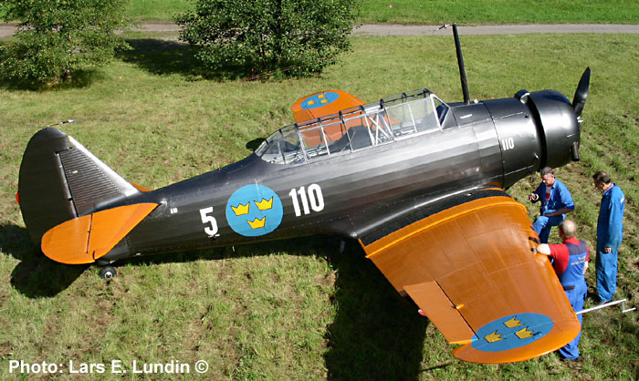 Swedish Air Force Trainer Aircraft Sk 14 North American NA-16-M