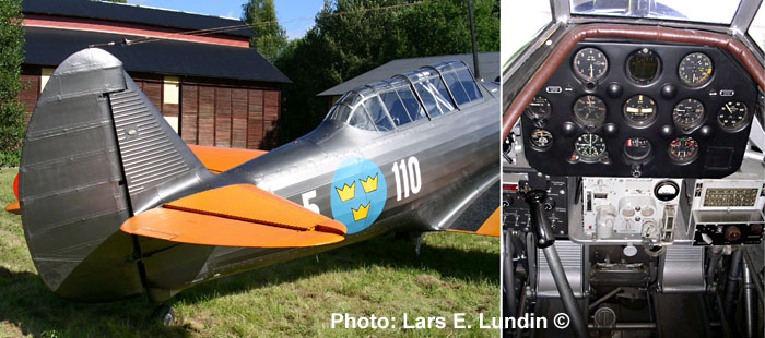 Swedish Air Force Trainer Aircraft Sk 14 North American NA-16-M