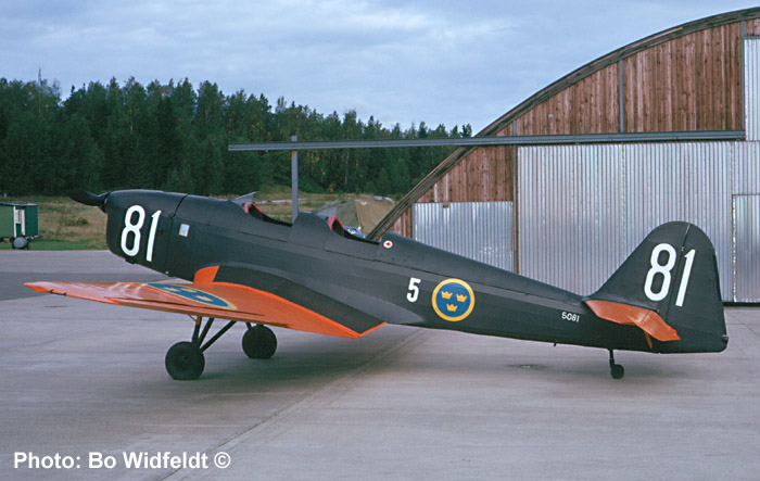 Swedish Air Force Trainer Aircraft Sk 15 Klemm Kl 35