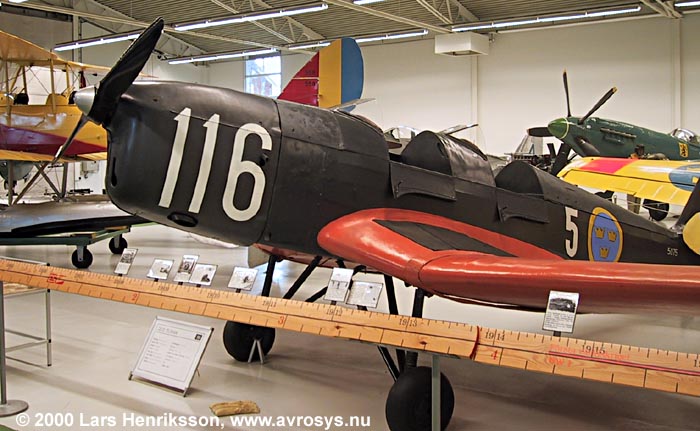 Swedish Air Force Trainer Aircraft Sk 15 Klemm Kl 35