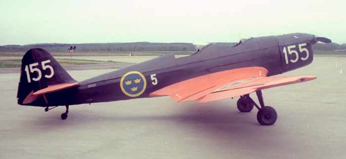 Swedish Air Force Trainer Aircraft Sk 15 Klemm Kl 35