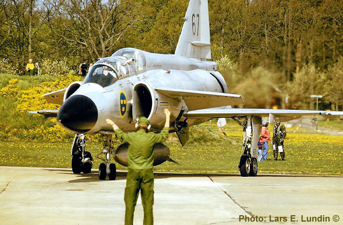 Swedish Air Force trainer aircraft SK 37 SAAB Viggen