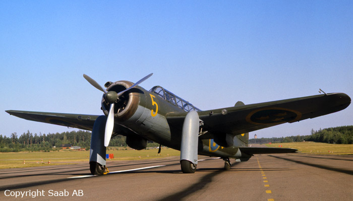 Swedish Air Force Recconaissance Aircraft  SAAB S 17BL # 17005