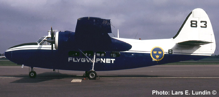 Swedish Air Force aircraft TP 83 Hunting Percival Pembroke © Lars E Lundin