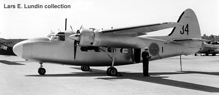 Swedish Air Force aircraft TP 83 Hunting Percival Pembroke - Lars E Lundin collection