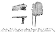 Pieces of comb of bone, earlier Iron Age. Greby, Sweden. - Tv bitar av benkam  frn Greby i Bohusln.  ldre jrnlder. - Size 2000 x 1200 pixels.