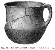 Earthenware vessel, earlier Iron Age. Greby, Sweden. - Lerkrl frn Greby i Bohusln.  ldre jrnlder. - Size 1541 x 1399 pixels.
