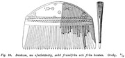 Comb of bone, earlier Iron Age. Greby, Sweden. - Benkam  frn Greby i Bohusln.  ldre jrnlder. - Size 2419 x1130 pixels.