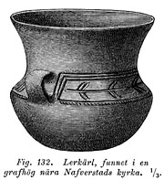 Earthenware vessel, Iron Age. Naverstad, Sweden. -Lerkrl frn Naverstad i Bohusln. Jrnlder. - Size 1130 x 1234 pixels.