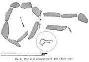 Ground plane of passage grave, Valla, Sweden. Stone Age. - Size 2700 x1900 pixels.