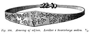 Bracelet of silver, Iron Age. Svarteborg, Sweden. - Armring av silver funnen i Svarteborg socken, Bohusln. Jrnlder. Size 2100 x 800 pixels.