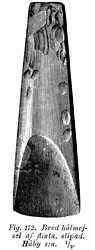 Gouge of flintstone, Hby, Sweden. Stone Age. Size 800 2100 pixels.