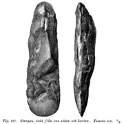 Axe of stone, Tossene, Sweden. Stone Age. - Size 2300 x 2300 pixels.