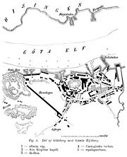 Map of Gothenburg with Old lvsborg Castle from 1882. - Size 2600 x 3200 pixels.