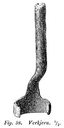 Hoof scraper of iron. Middle Age. Ragnhildsholmen Castle, Gothenburg, Sweden. - Hovskrapa av jrn. Medeltiden. Ragnhildholmens slottsruin, Bohusln. - Size 800 x 1600  pixels.