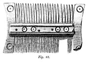 Comb of bone. Ragnhildholmen Castle, Gothenburg, Sweden. Middle Age. Size 1700 x 1200 pixels.