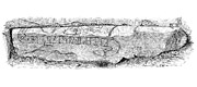 Rune Stone at Gällstad Church, Västergötland, Sweden. Runsten vid Gällstad kyrka i Västergötland.