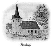 Breberg church, Sweden. Drawing from 1887. Size 3540 x 3250 pixels.