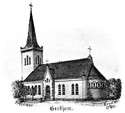 Grdhem church, Sweden. Drawing from 1901. Size 3566 x 3219 pixels.