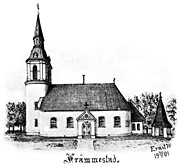 Frmmestad church, Sweden. Drawing from 1901. Size 3278 x 3056 pixels.
