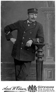 Swedish pilot, around 1900. Genuine photo -  100105