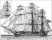 Swedish Navy Frigate 19th century - 100140